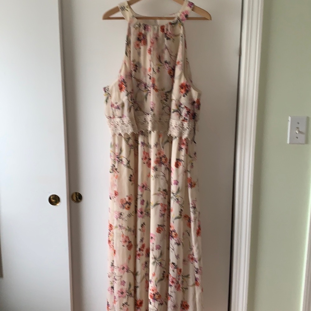 Adrianna Papell Bonita Floral Maxi Dress 22W - Picture 2 of 13
